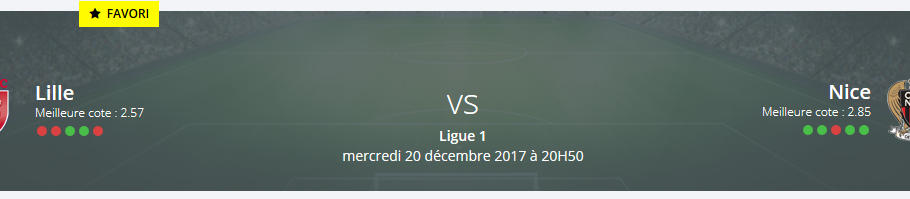 Si vous cherchez des cotes équilibrées, faites un pronostic Lille — Nice !